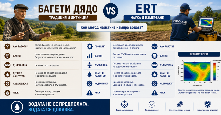 Нетрадиционни vs научни методи за търсене на вода — кое работи и защо
